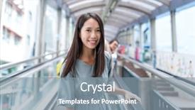  Presentation with hong kong stock market - Colorful PPT layouts enhanced with woman travel in hong kong backdrop and a gray colored foreground