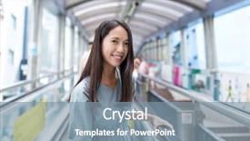  Presentation with hong kong - Slide deck enhanced with woman travel in hong kong background and a seafoam green colored foreground