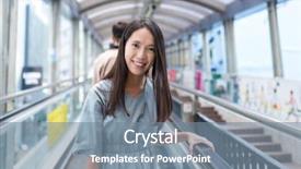  Presentation with hong kong city day - Slide deck consisting of woman travel in hong kong background and a gray colored foreground