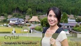  Presentation with kyoto - Amazing presentation having woman-travel-in-miyama backdrop and a mint green colored foreground