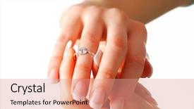  Presentation with engagement - Cool new presentation theme with woman tries on her diamond engagement ring backdrop and a coral colored foreground