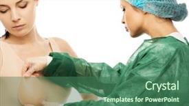  Presentation with potential - Amazing presentation having woman trying on silicon breast backdrop and a ocean colored foreground