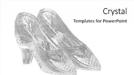  Presentation with helping others two hands woman - Presentation theme having woman two glass shoes isolated background and a white colored foreground