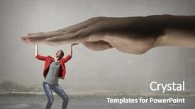  Presentation with power media - Audience pleasing PPT layouts consisting of undergo authority power mixed media backdrop and a gray colored foreground