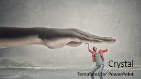  Presentation with power - Beautiful PPT theme featuring autorithy - woman undergo authority power backdrop and a  colored foreground