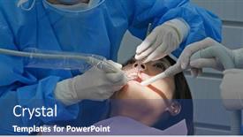  Presentation with treatment - Theme enhanced with woman-undergo-dental-scaling-treatment background and a ocean colored foreground