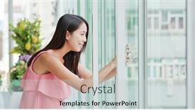  Presentation with mobile use - Slide deck consisting of woman use of mobile phone for taking photo inside shopping mall background and a lemonade colored foreground