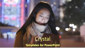  Presentation with text message - Slide set enhanced with woman use of mobile phone for text message background and a tawny brown colored foreground