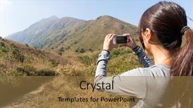  Presentation with telecom digital cimmunica - Beautiful presentation design featuring woman use of the digital backdrop and a  colored foreground