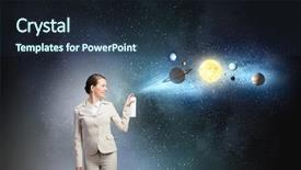  Presentation with spray paint - Theme featuring woman use paint spray background and a tawny brown colored foreground
