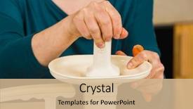  Presentation with detox - Amazing theme having woman using a centrifuge machine backdrop and a soft green colored foreground