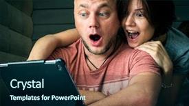  Presentation with old days - Amazing presentation having good old days - man and a young woman backdrop and a navy blue colored foreground