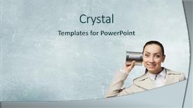  Presentation with deaf - Cool new presentation design with woman using deaf phone mixed media backdrop and a lemonade colored foreground