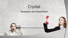  Presentation with deaf - Cool new PPT layouts with woman-using-deaf-phone backdrop and a light gray colored foreground