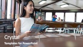  Presentation with old map paper ropes and compass - Amazing presentation design having woman using paper city map backdrop and a violet colored foreground