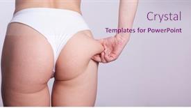  Presentation with body fat - Cool new PPT theme with woman-using-pinch-test backdrop and a lemonade colored foreground