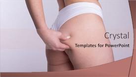  Presentation with body fat - Presentation design with woman-using-pinch-test background and a lemonade colored foreground