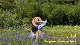  Presentation with iris flower - 