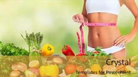  Presentation with measuring - Amazing slide set having woman waist with measuring tape backdrop and a yellow colored foreground