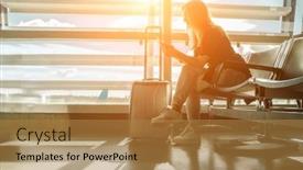  Presentation with registration - Cool new slides with woman-waiting-aircraft-in-airport backdrop and a gold colored foreground