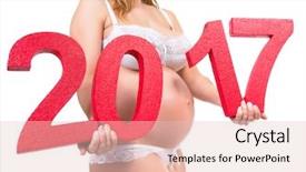  Presentation with baby christmas - Beautiful theme featuring woman waiting for a baby backdrop and a  colored foreground