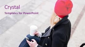  Presentation with black woman at gas station - Amazing slides having woman waiting for suburban train backdrop and a lemonade colored foreground