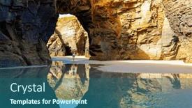  Presentation with walking - Theme with woman-walking-on-famous-cathedral background and a  colored foreground