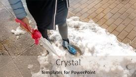  Presentation with walking - PPT theme enhanced with woman-walking-thru-the-thaw background and a mint green colored foreground