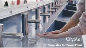  Presentation with wash - Beautiful slide set featuring woman-wash-hand-at-outdoor backdrop and a gray colored foreground