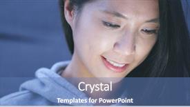  Presentation with drama - Theme enhanced with woman watching drama on tablet background and a teal colored foreground