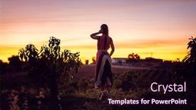  Presentation with olive grove - Beautiful presentation featuring woman-watching-the-afterglow backdrop and a wine colored foreground