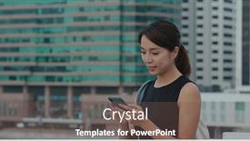  Presentation with mobile use - Cool new PPT theme with woman-wear-face-mask backdrop and a tawny brown colored foreground