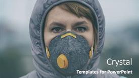  Presentation with air pollution - Presentation theme with real anti-pollution anti-smog background and a gray colored foreground