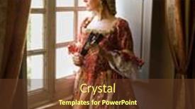  Presentation with renaissance - PPT layouts consisting of woman-wearing-authentic-renaissance-costome background and a tawny brown colored foreground