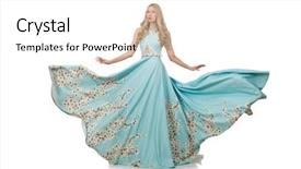  Presentation with ball bearing on a white - Theme featuring woman wearing ball dress isolated background and a white colored foreground