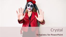  Presentation with day dead - Beautiful slides featuring woman-wearing-day backdrop and a lemonade colored foreground