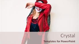  Presentation with day dead - Cool new PPT theme with woman-wearing-day backdrop and a lemonade colored foreground