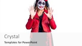  Presentation with day dead - PPT layouts with woman-wearing-day background and a white colored foreground