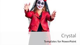  Presentation with day dead - Amazing slide set having woman-wearing-day backdrop and a white colored foreground