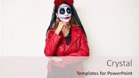  Presentation with day dead - Slide deck consisting of woman-wearing-day background and a lemonade colored foreground