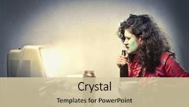  Presentation with television - Amazing theme having woman wearing face mask sitting in front of the television and drinking beer backdrop and a lemonade colored foreground