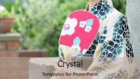  Presentation with beauty beautiful autumn in japanese - Amazing slide set having woman wearing japanese traditional kimono backdrop and a coral colored foreground