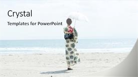  Presentation with beauty beautiful autumn in japanese - Slide set with woman wearing japanese traditional kimono background and a sky blue colored foreground