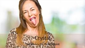  Presentation with funny animal - Slides having woman wearing leopard animal print background and a  colored foreground