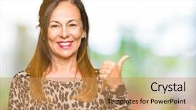  Presentation with animal print - Colorful slide deck enhanced with woman wearing leopard animal print backdrop and a coral colored foreground