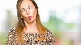  Presentation with funny animal - Cool new slide set with woman wearing leopard animal print backdrop and a  colored foreground