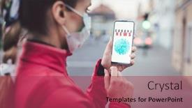  Presentation with mask - PPT layouts with woman-wearing-mask-using background and a red colored foreground