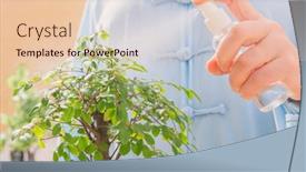  Presentation with bonsai - Beautiful slides featuring woman-wearing-traditional-chinese-uniform backdrop and a lemonade colored foreground