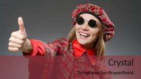  Presentation with clothing - Cool new presentation theme with woman wearing traditional scottish clothing backdrop and a  colored foreground