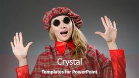  Presentation with clothing - Cool new presentation design with woman wearing traditional scottish clothing backdrop and a  colored foreground